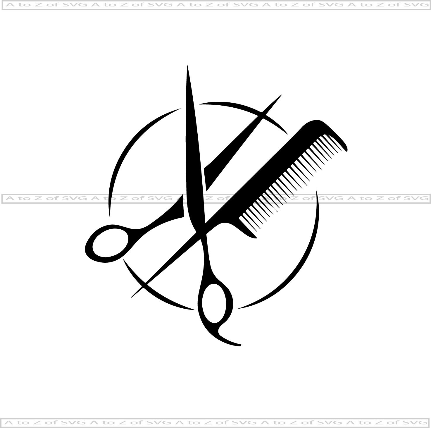 Detail Scissors And Comb Clipart Nomer 39