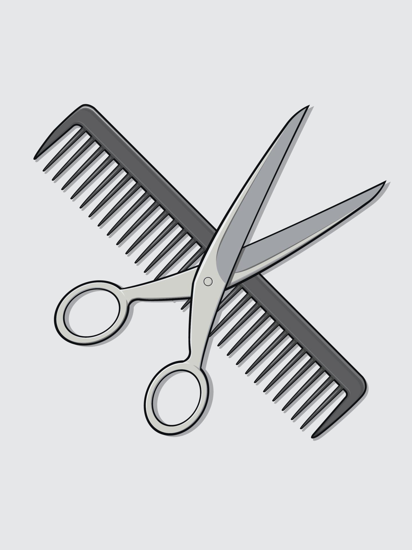 Detail Scissors And Comb Clipart Nomer 42