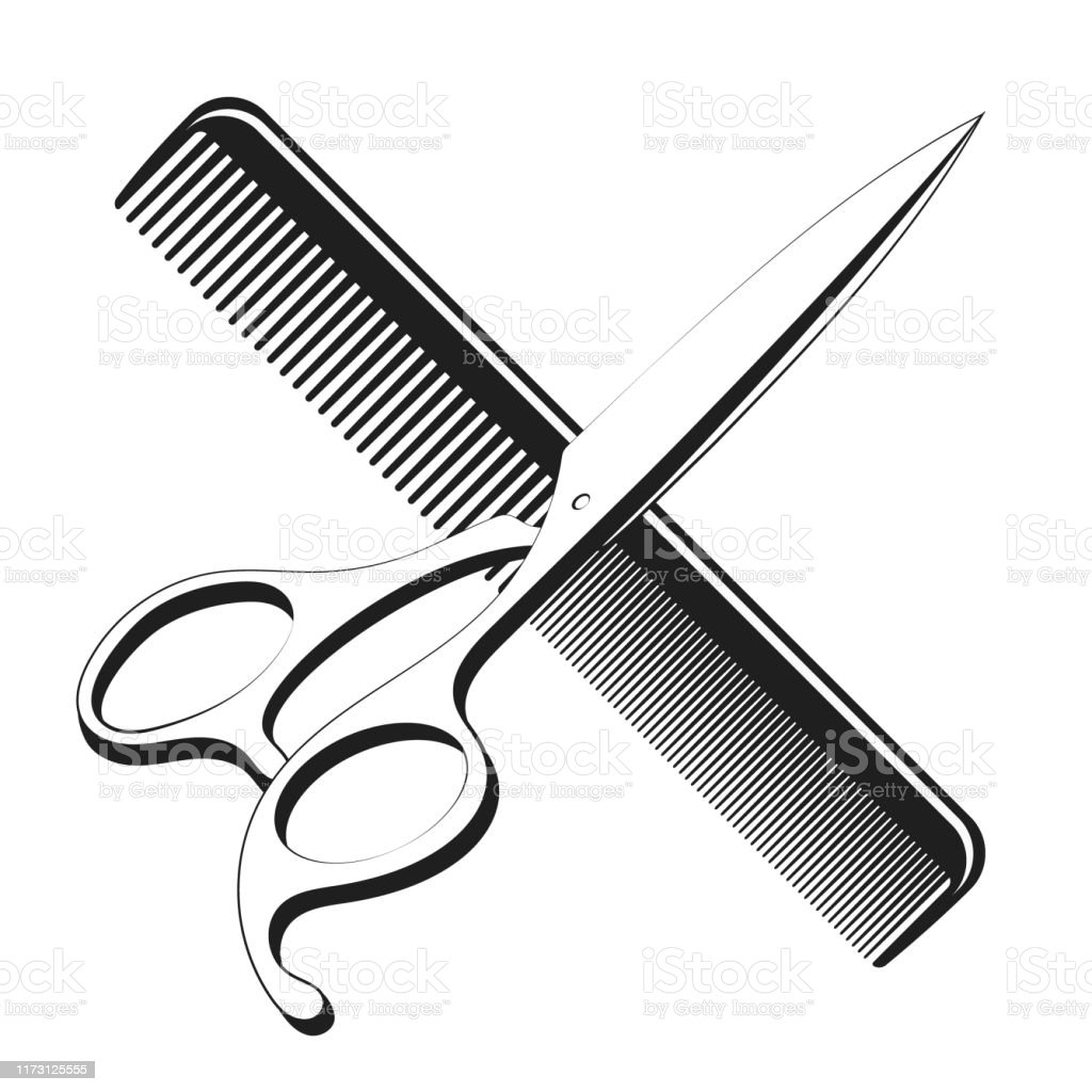 Detail Scissors And Comb Clipart Nomer 46