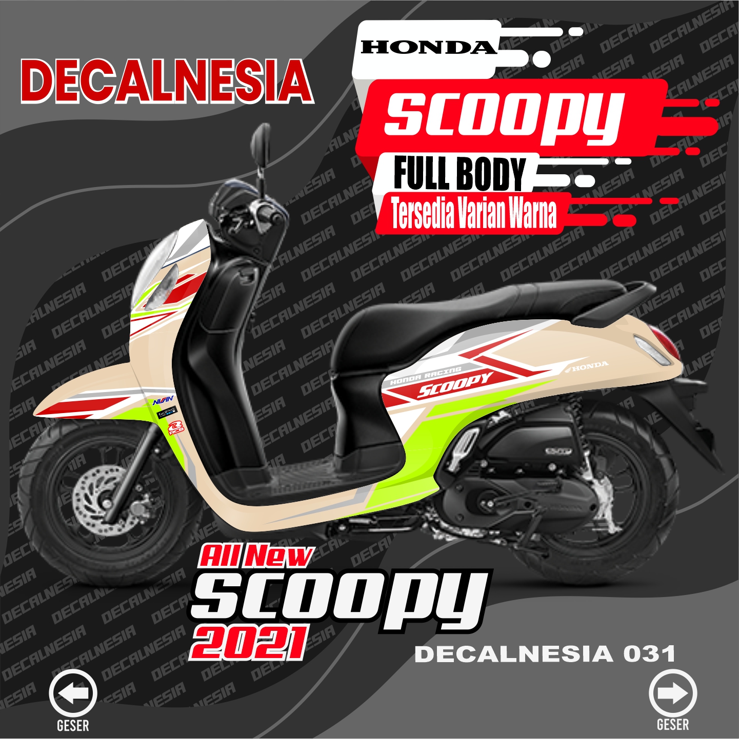 Detail Scoopy Full Variasi Nomer 13