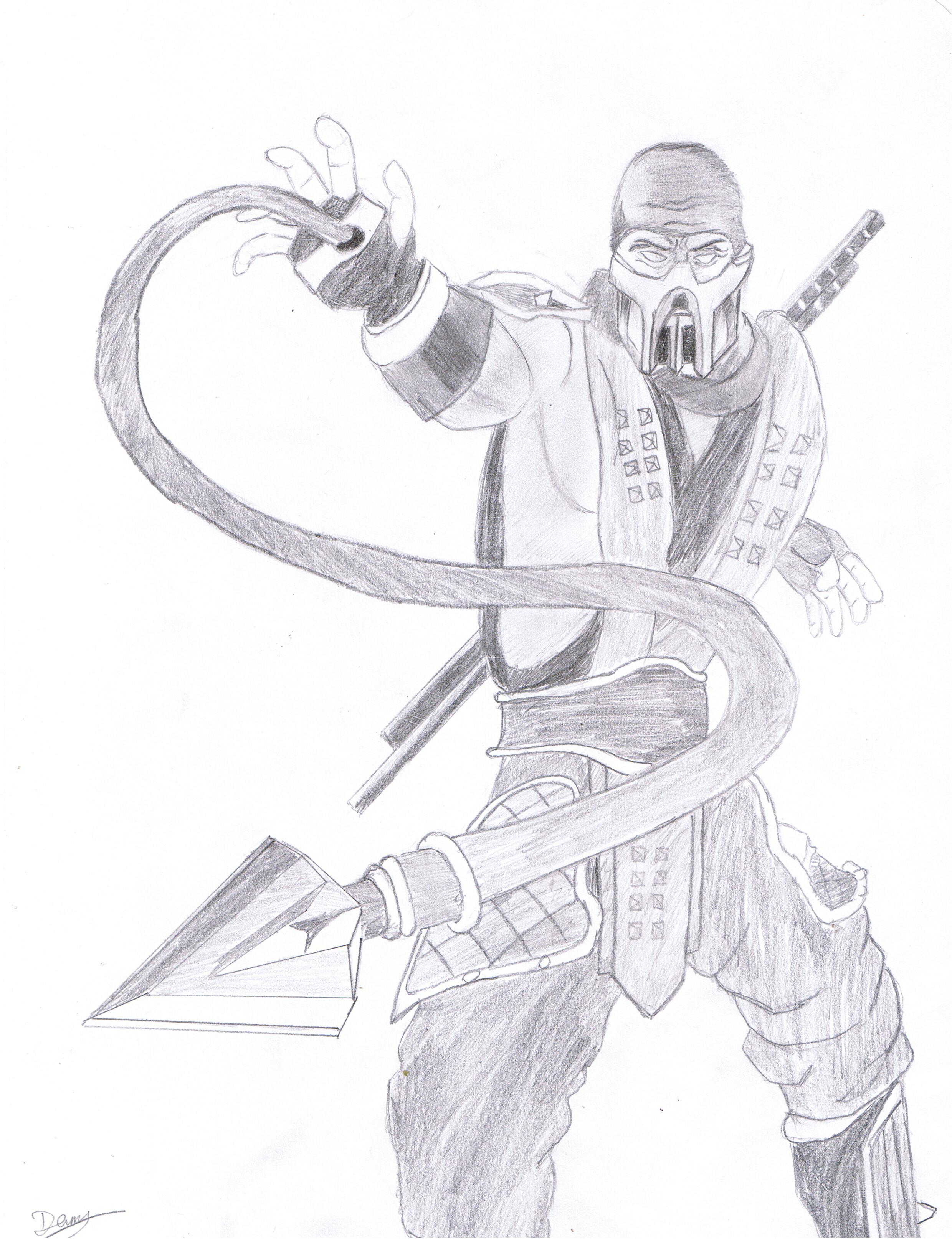 Detail Scorpion Mortal Kombat Drawings Nomer 24