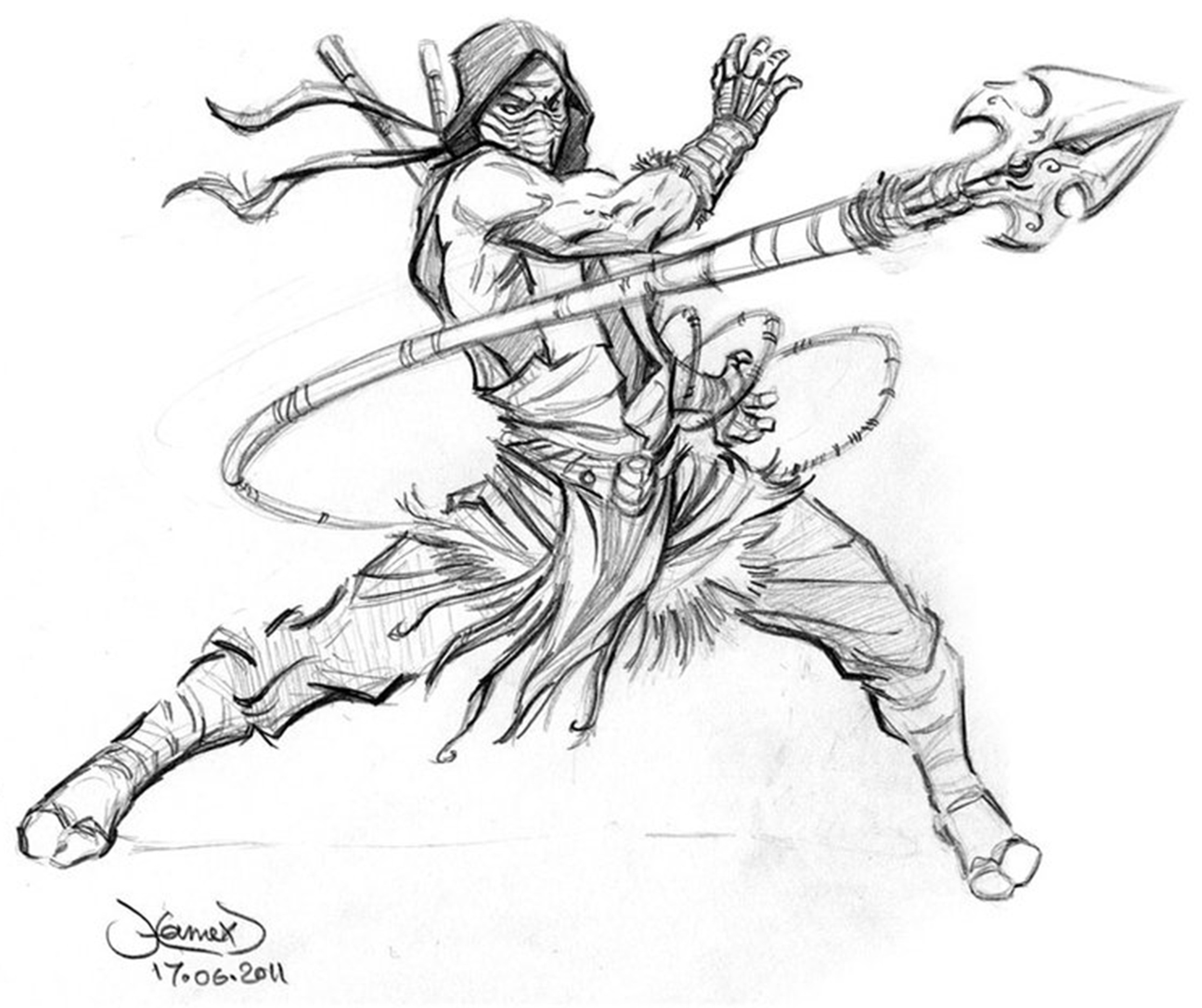 Detail Scorpion Mortal Kombat Drawings Nomer 43