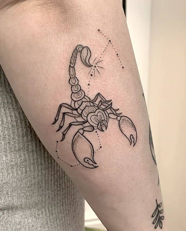 Detail Scorpion Silhouette Tattoo Nomer 14