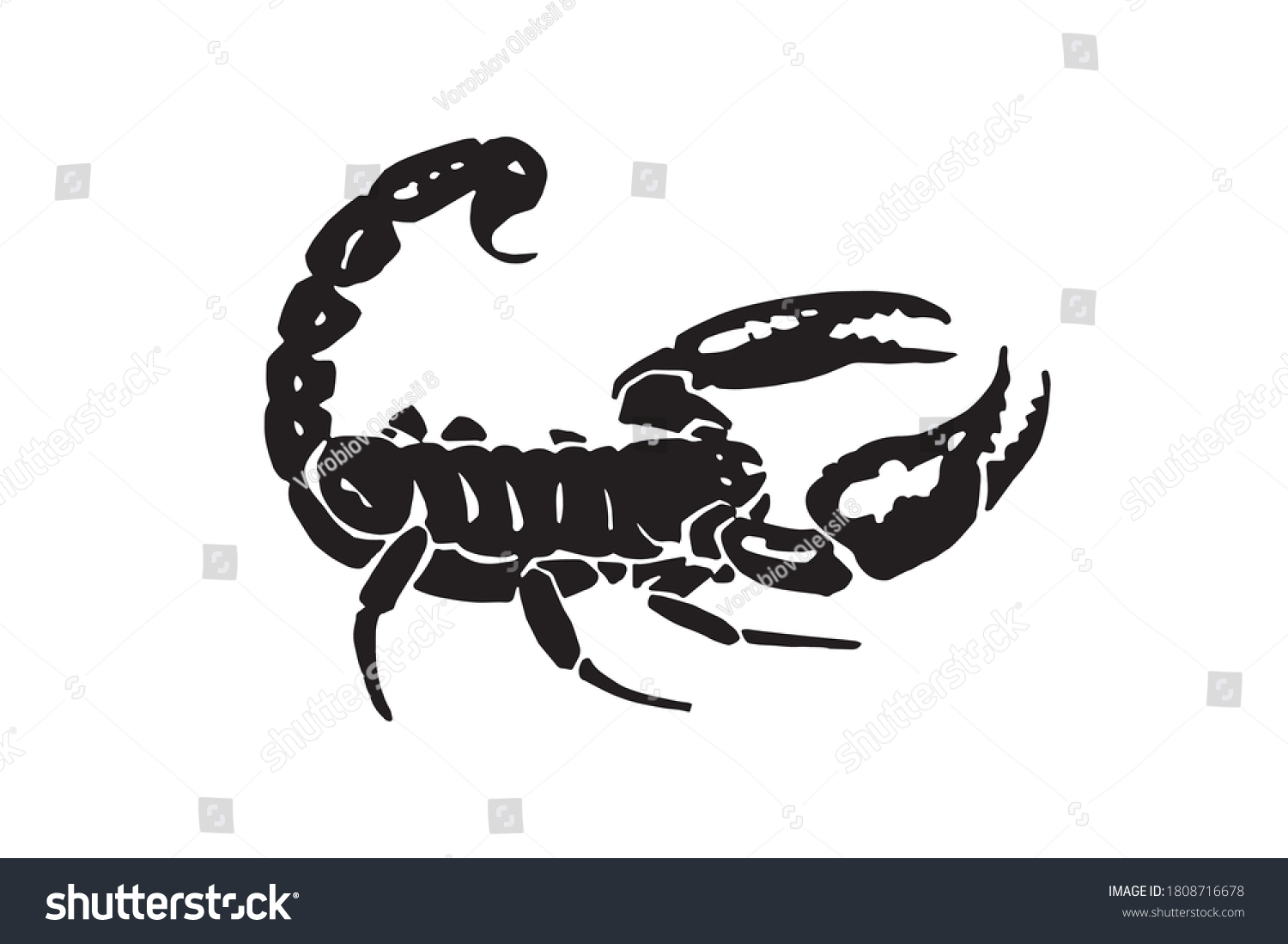 Detail Scorpion Silhouette Tattoo Nomer 15