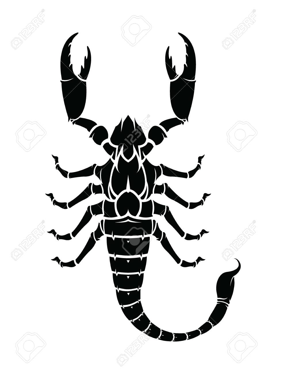 Detail Scorpion Silhouette Tattoo Nomer 16