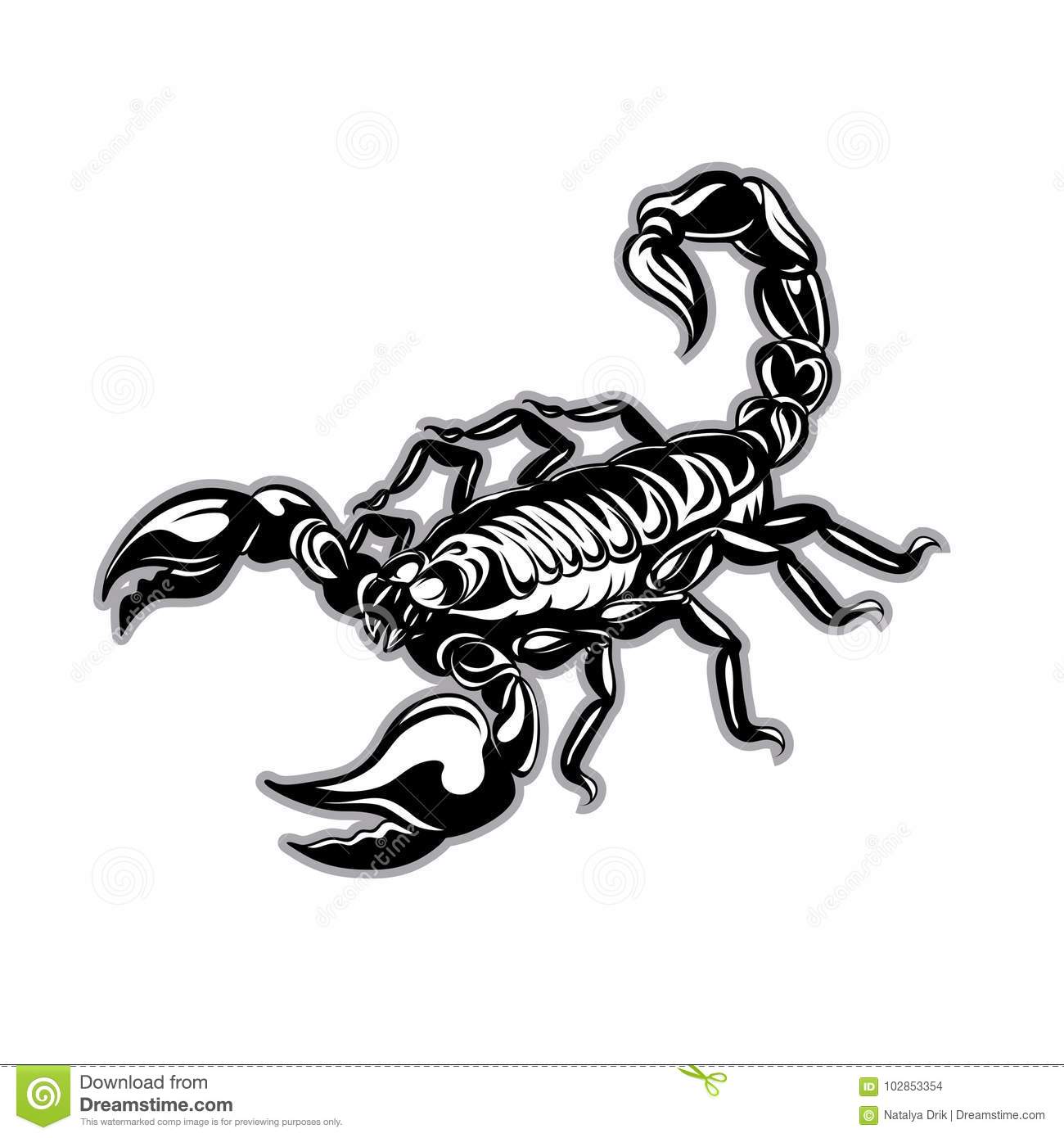 Detail Scorpion Silhouette Tattoo Nomer 22