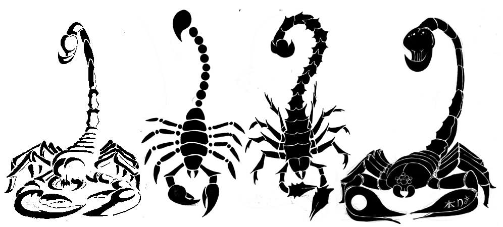 Detail Scorpion Silhouette Tattoo Nomer 28