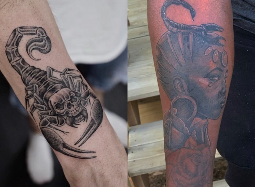 Detail Scorpion Silhouette Tattoo Nomer 39
