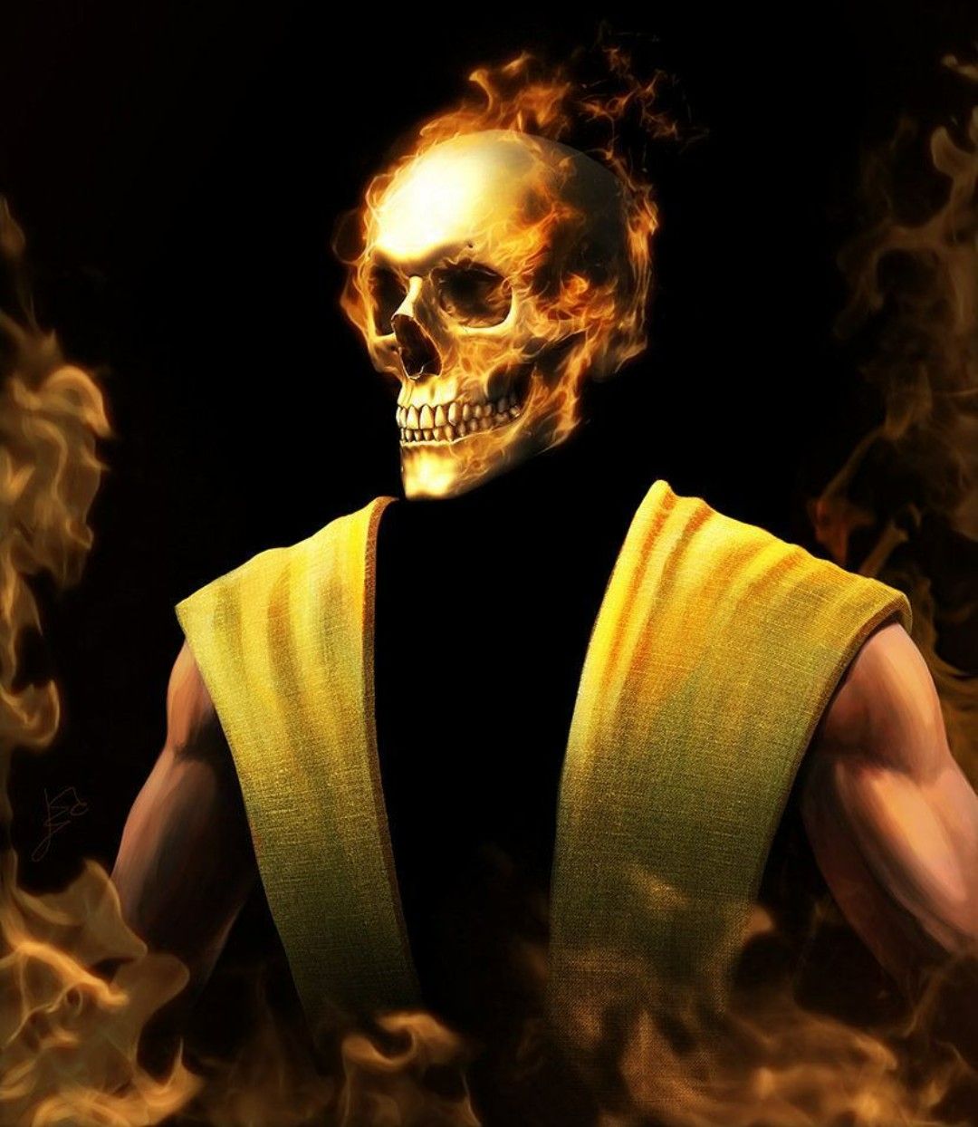 Detail Scorpion Skeleton Mortal Kombat Nomer 3