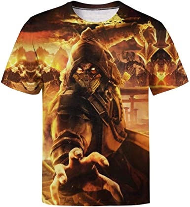 Detail Scorpion T Shirt Mortal Kombat Nomer 10