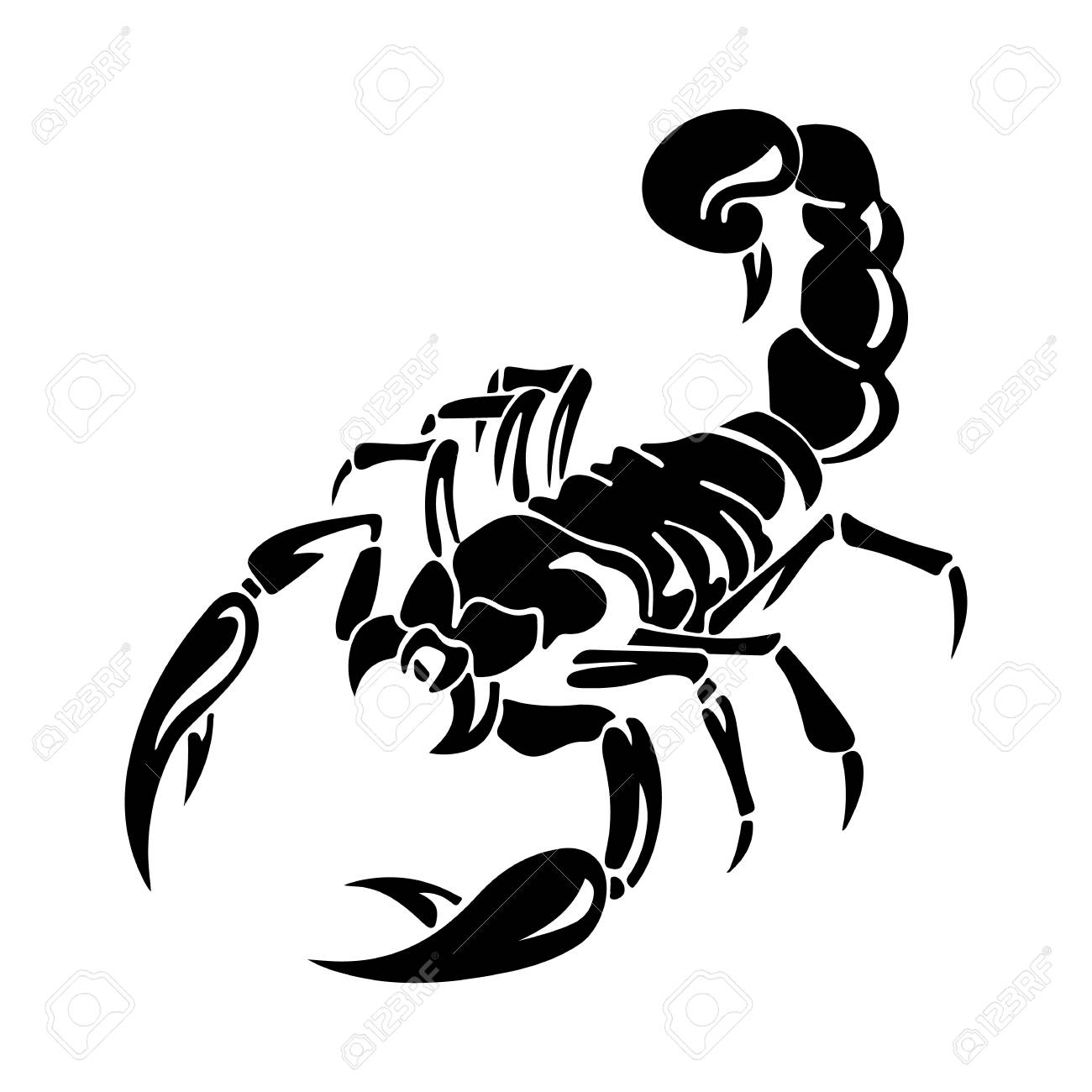Detail Scorpion Vector Image Nomer 42