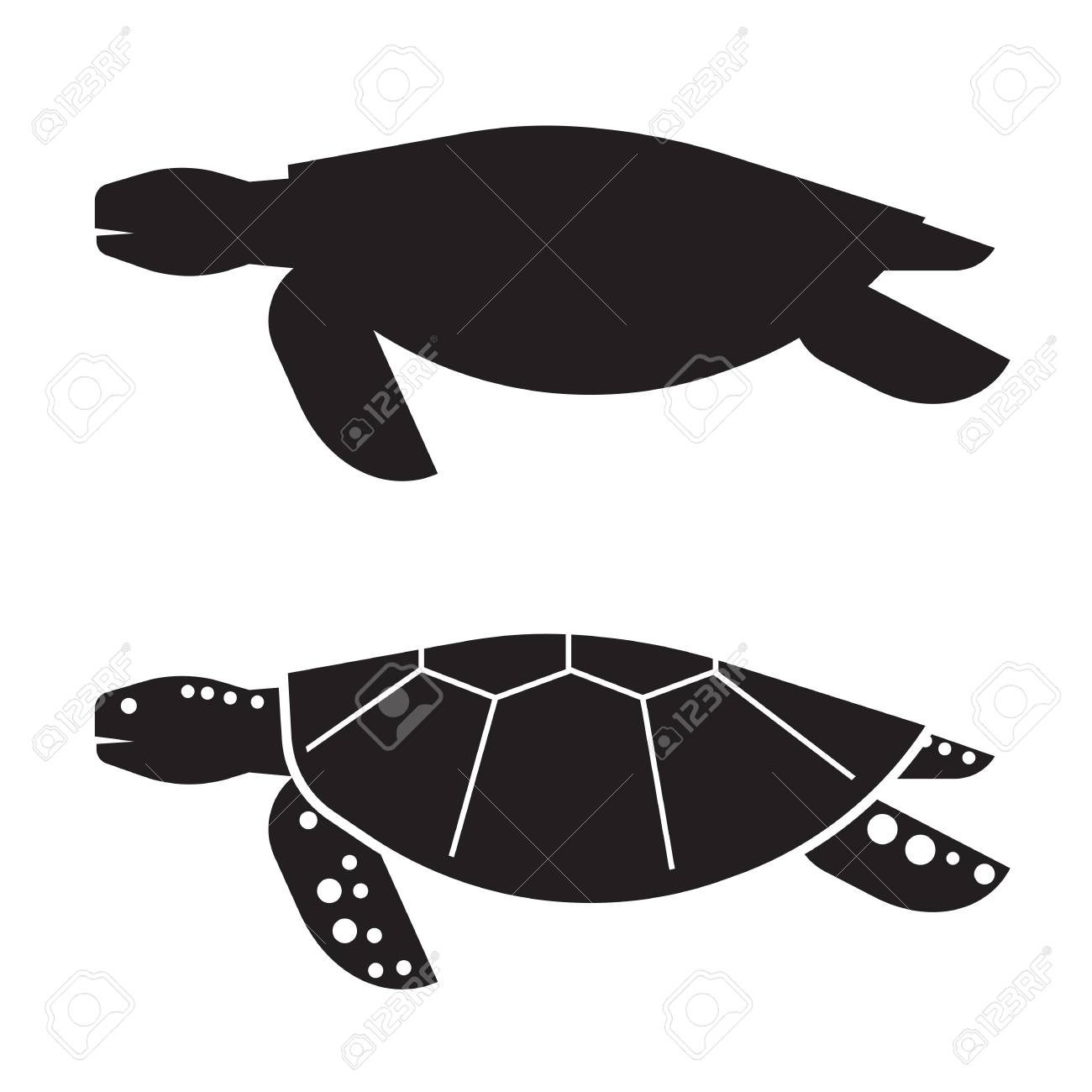 Detail Sea Turtle Silhouette Vector Nomer 25