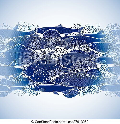 Detail Seafood Border Clipart Nomer 28