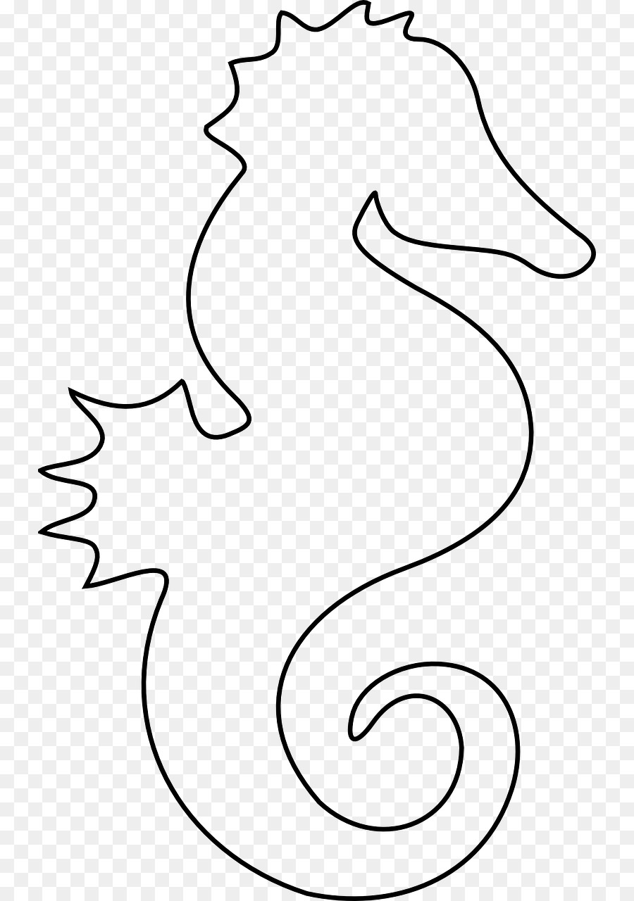 Detail Seahorse Black And White Clipart Nomer 41
