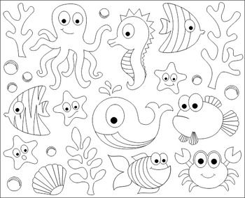 Detail Seahorse Black And White Clipart Nomer 43
