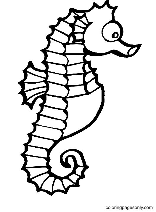 Detail Seahorse Black And White Clipart Nomer 46