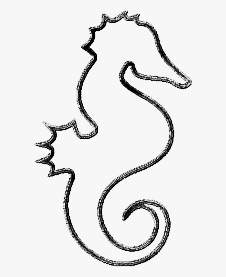 Detail Seahorse Clipart Black And White Nomer 19