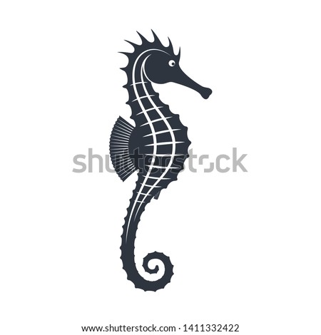 Detail Seahorse Clipart Black And White Nomer 42