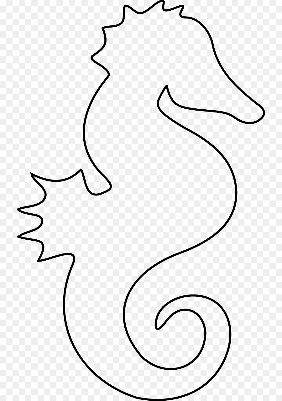 Detail Seahorse Clipart Black And White Nomer 45