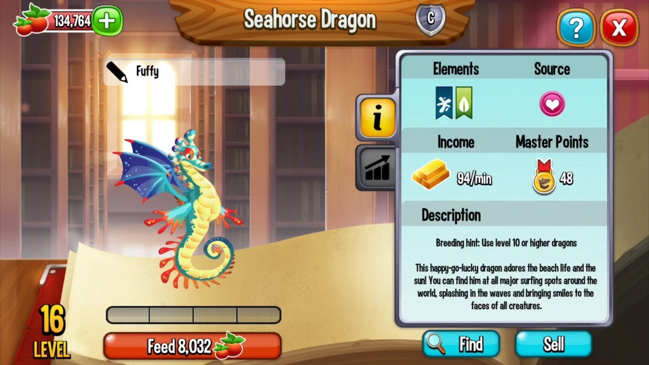 Detail Seahorse Dragon In Dragon City Nomer 6