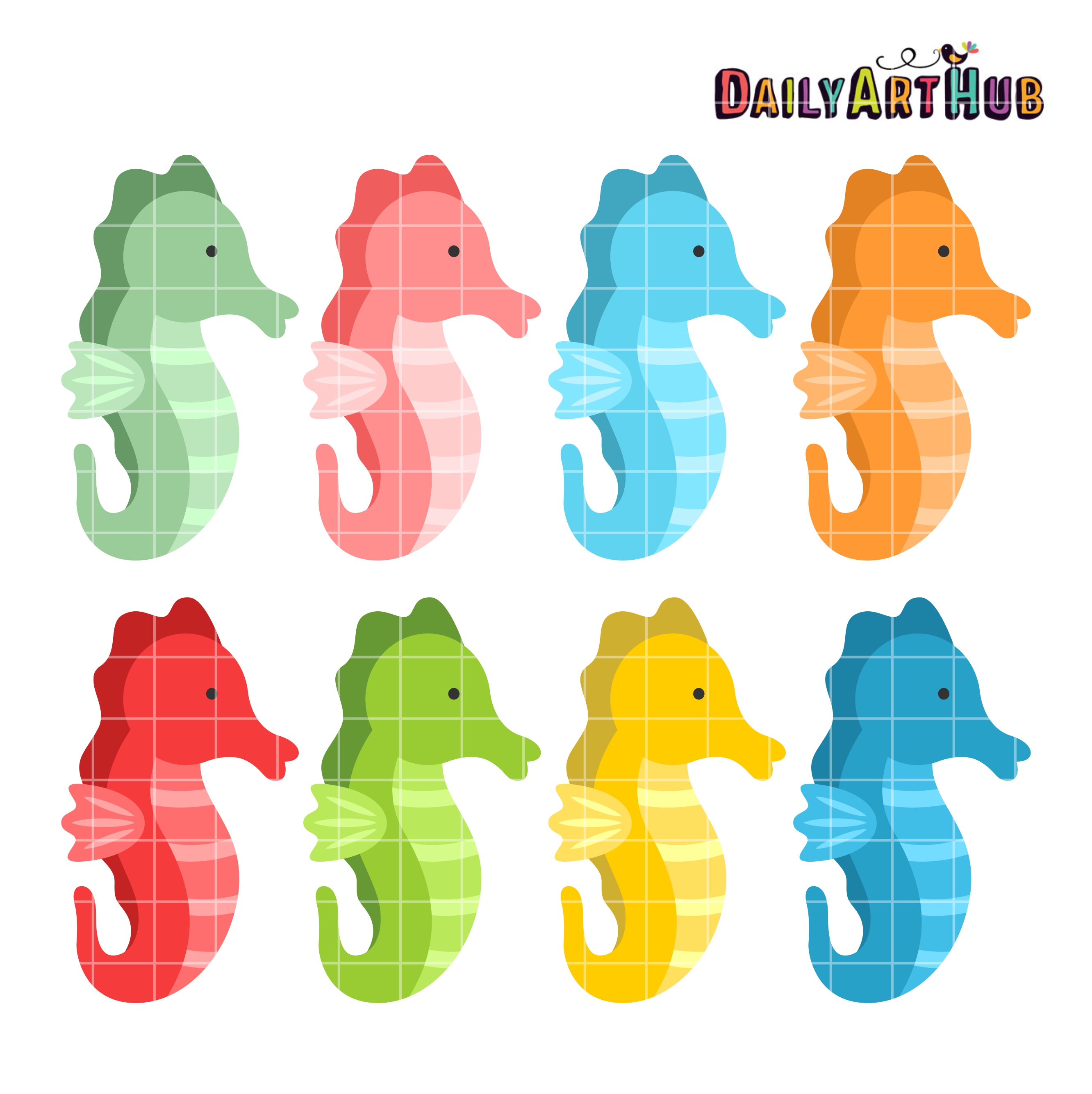 Detail Seahorses Clipart Nomer 31