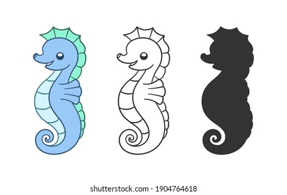 Detail Seahorses Clipart Nomer 51