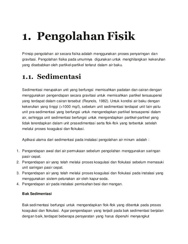 Detail Sedimentasi 1 Gambar Bak Sedimentasi 1 Per Unit Nomer 17