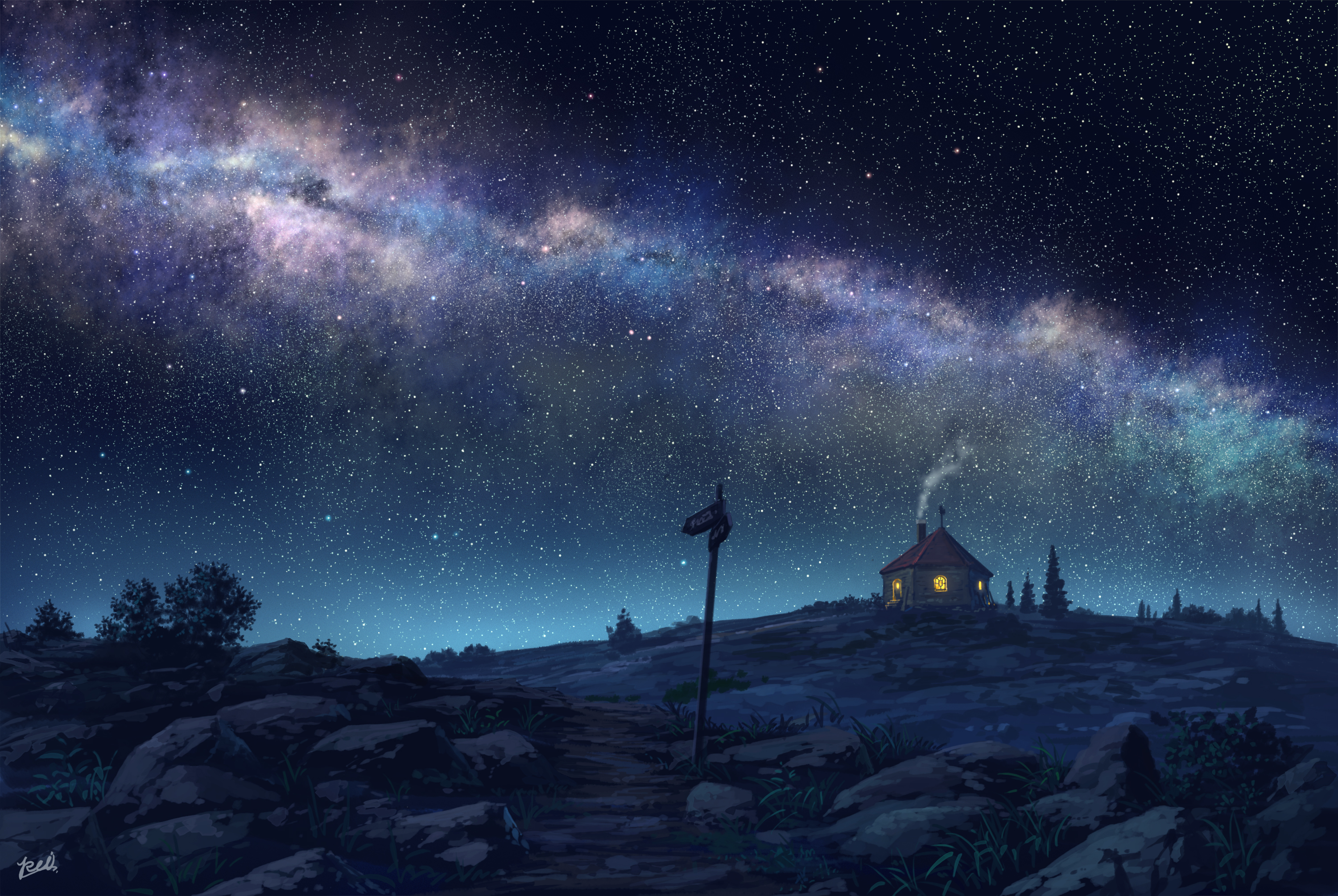 Detail Wallpaper Starry Night Nomer 23