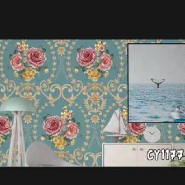 Detail Wallpaper Sticker Motif Bunga Nomer 21