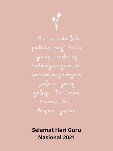 Selamat Hari Guru Puisi - KibrisPDR