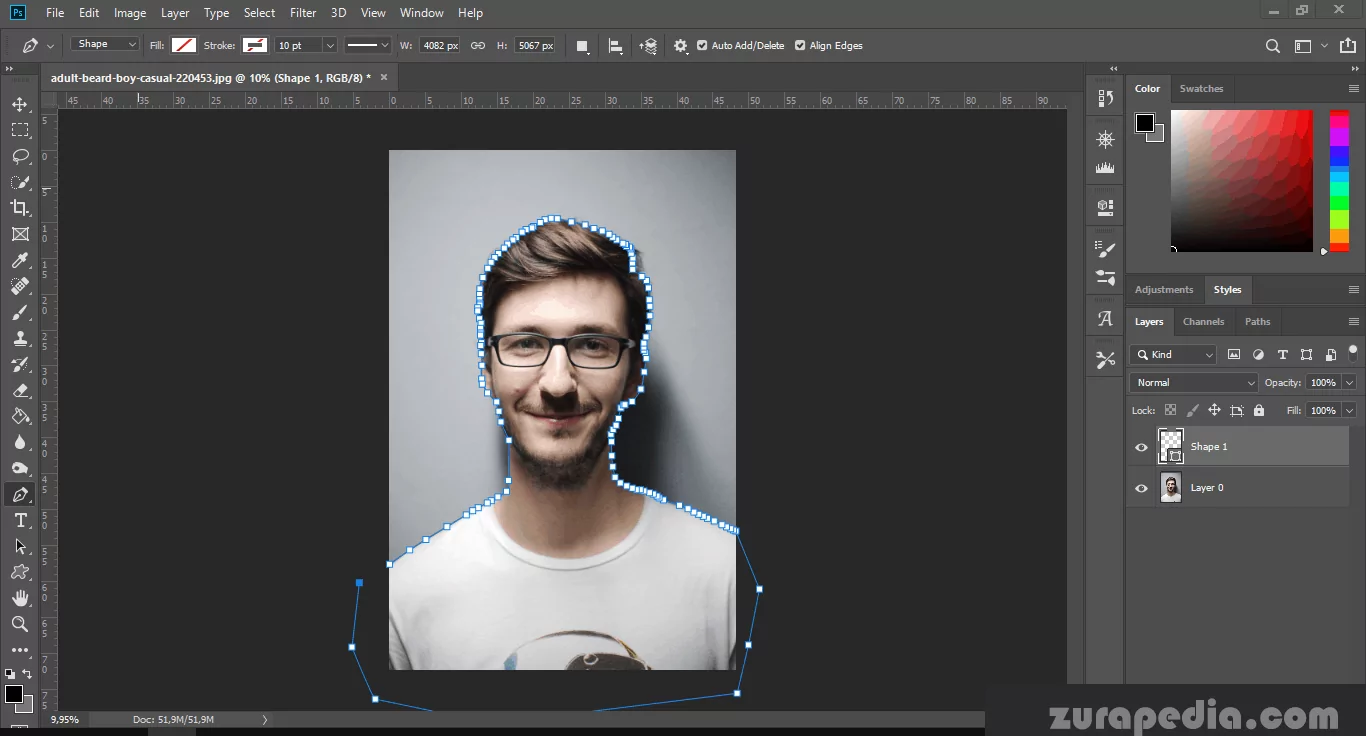 Detail Seleksi Gambar Dengan Pen Tool Di Photoshop Nomer 15