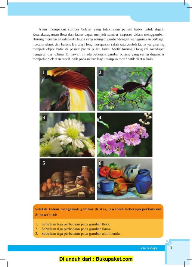 Detail Seni Budaya Gambar Flora Dan Fauna Nomer 16