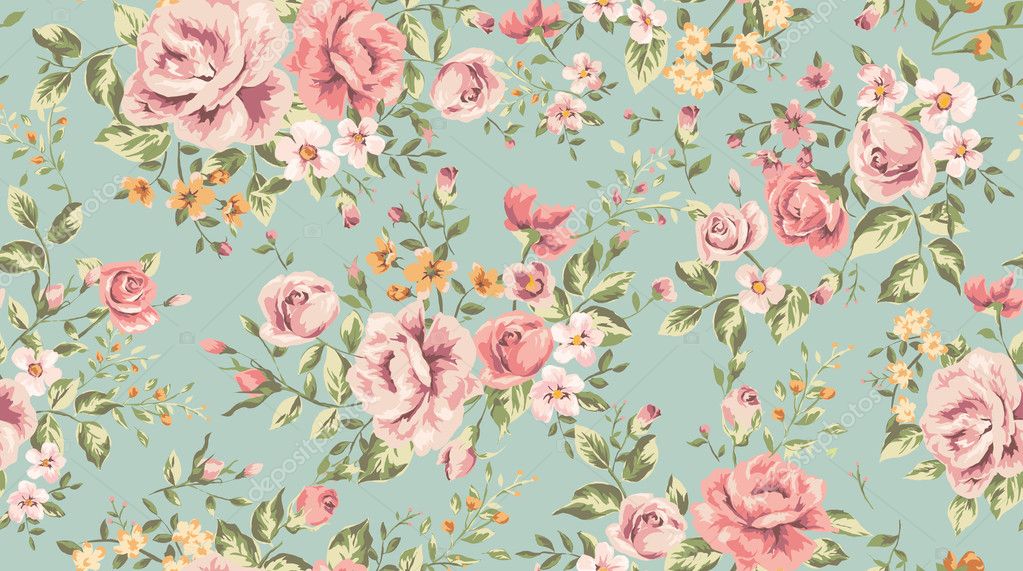 Detail Wallpaper Vintage Flower Nomer 12