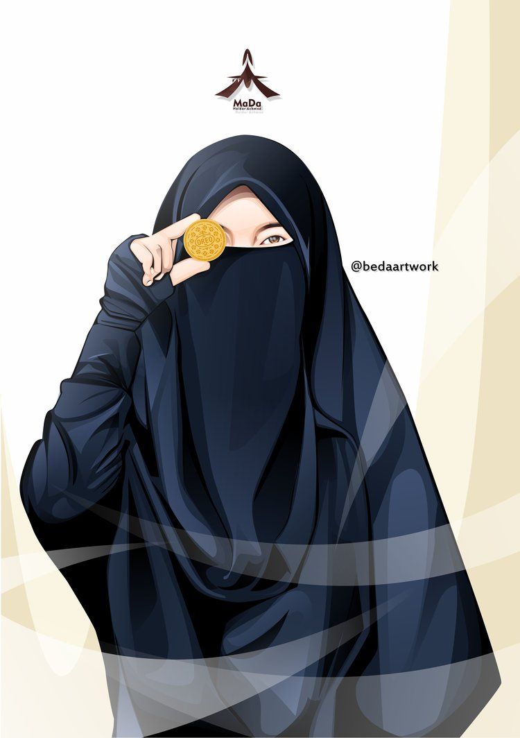 Detail Wallpaper Wanita Berhijab Kartun Nomer 20