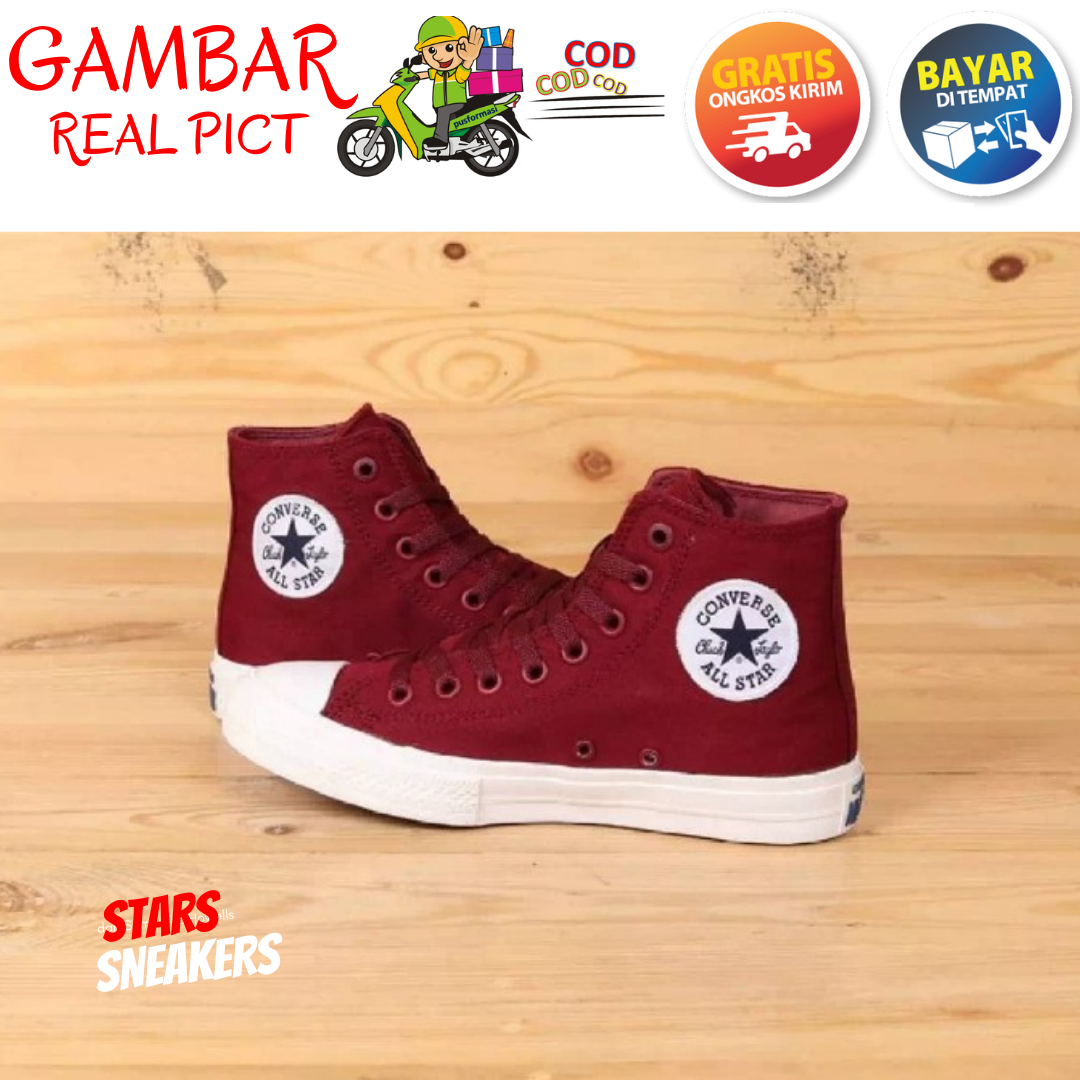 Detail Sepatu All Star Warna Merah Nomer 47