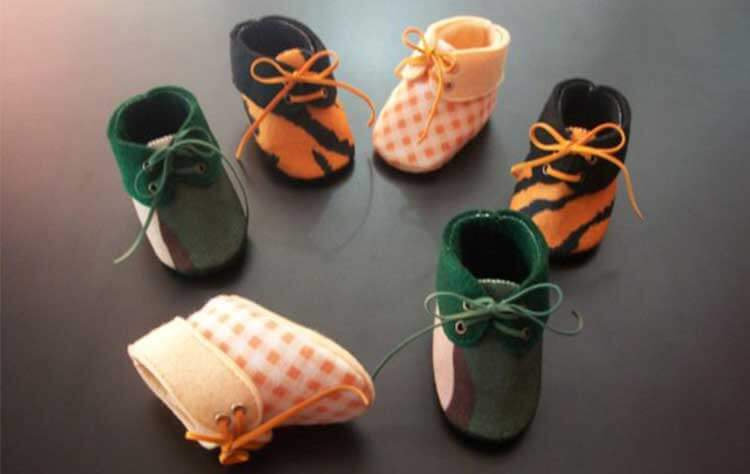 Detail Sepatu Bayi Dari Kain Flanel Nomer 29