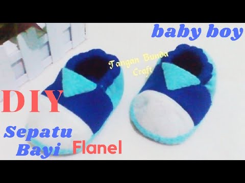 Detail Sepatu Bayi Dari Kain Flanel Nomer 35