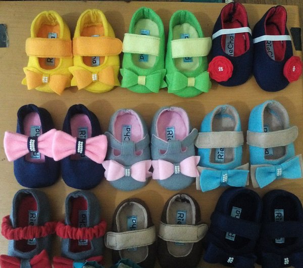 Detail Sepatu Bayi Dari Kain Flanel Nomer 5