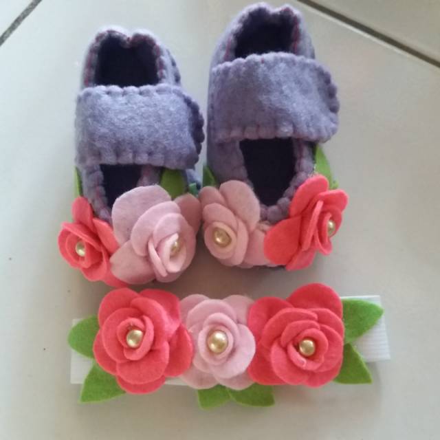 Detail Sepatu Bayi Dari Kain Flanel Nomer 10