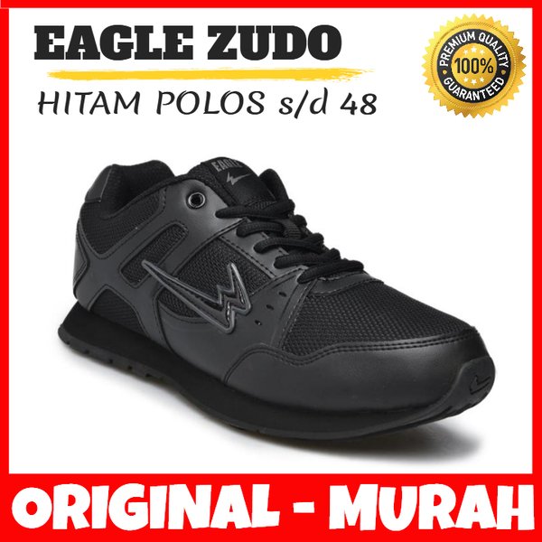 Detail Sepatu Eagle Hitam Nomer 15