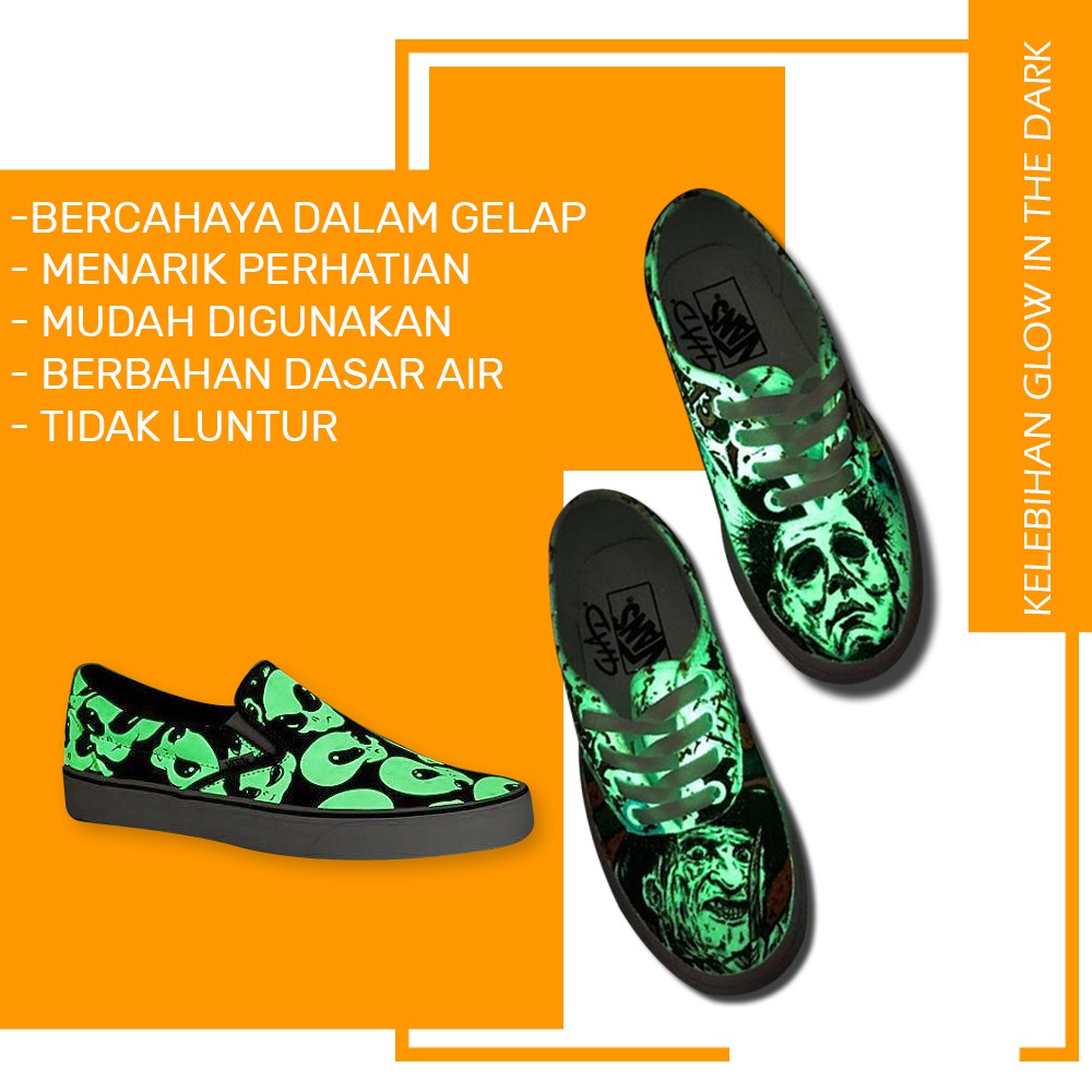 Detail Sepatu Glow In The Dark Nomer 41