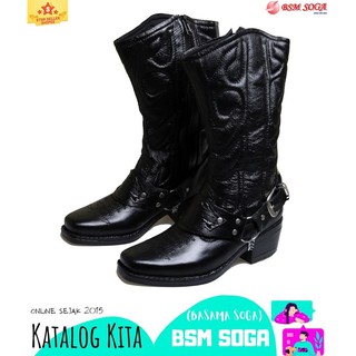 Detail Sepatu Koboi Pria Nomer 35