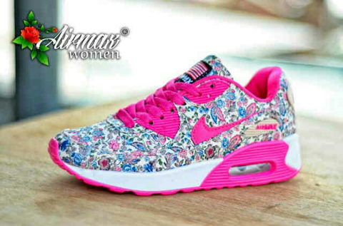 Detail Sepatu Nike Air Max Women Bunga Nomer 7