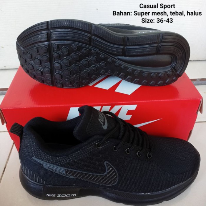 Detail Sepatu Nike Hitam Polos Nomer 34