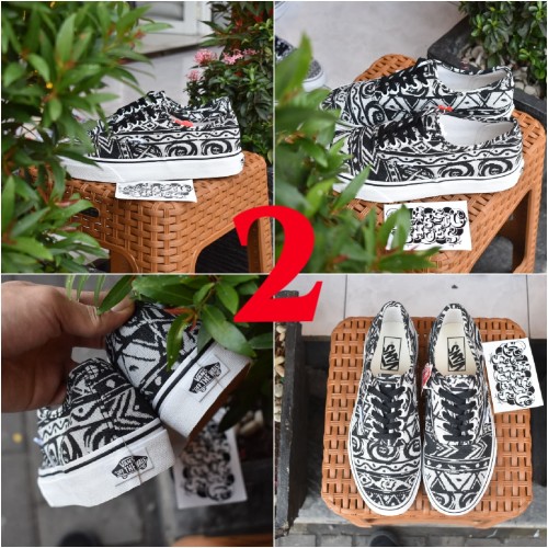 Detail Sepatu Vans Motif Batik Nomer 35