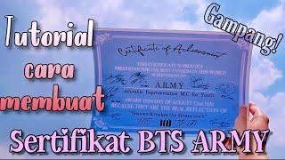 Detail Sertifikat Army Bts Asli Nomer 21