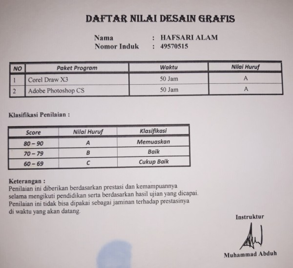 Detail Sertifikat Desain Grafis Nomer 43