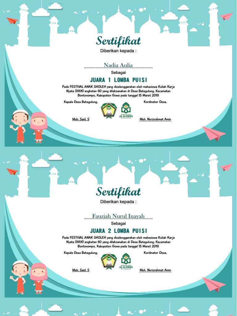 Detail Sertifikat Lomba Puisi Nomer 16