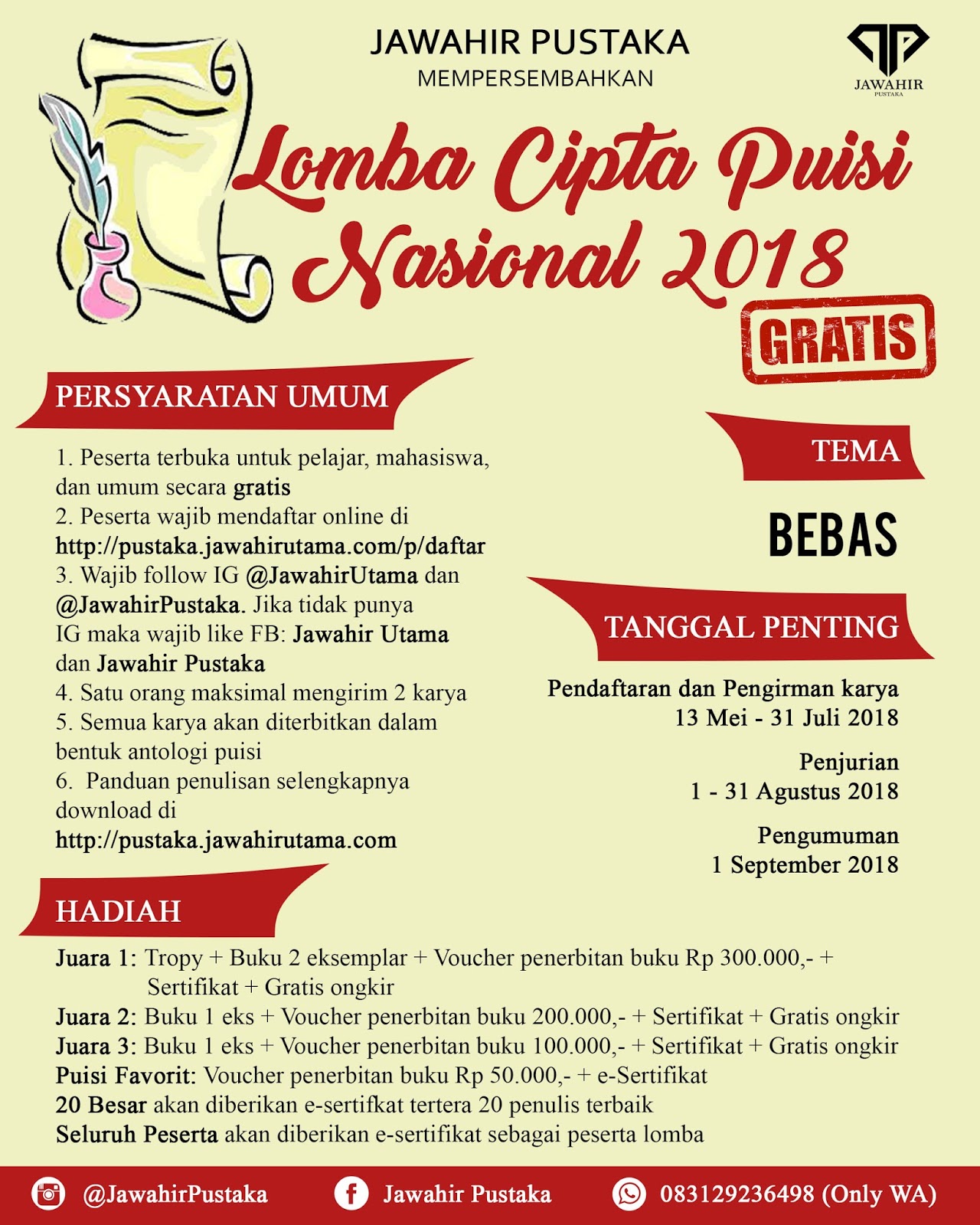 Detail Sertifikat Lomba Puisi Nomer 31
