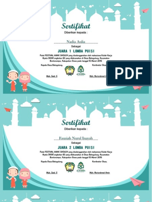Detail Sertifikat Lomba Puisi Nomer 35